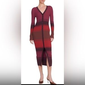 NEW STAUD shoko sweater dress in syrah blend NEW